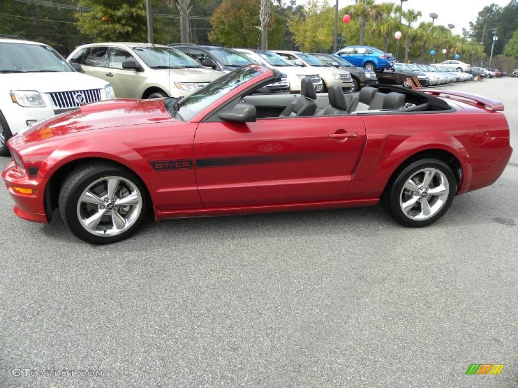 2008 Mustang GT/CS California Special Convertible - Dark Candy Apple Red / Charcoal Black/Dove photo #2