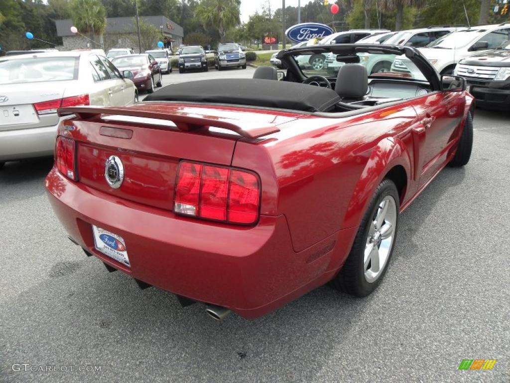 2008 Mustang GT/CS California Special Convertible - Dark Candy Apple Red / Charcoal Black/Dove photo #11