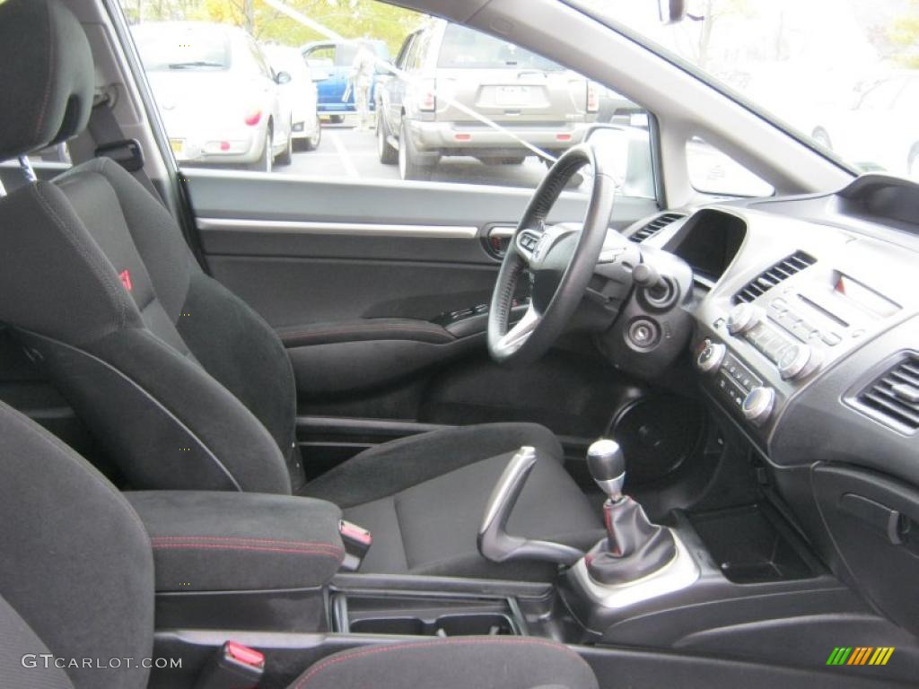 Black Interior 2009 Honda Civic Si Sedan Photo #38775147
