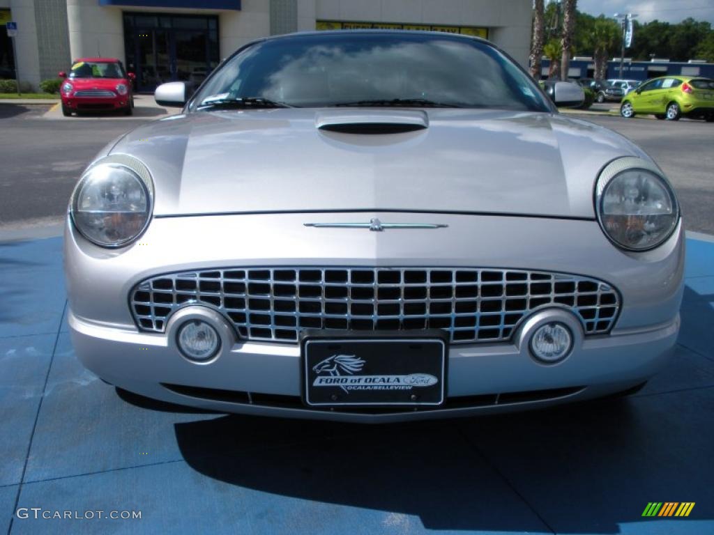 2005 Thunderbird Premium Roadster - Platinum Silver Metallic / Black Ink photo #8