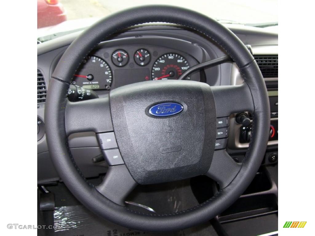 2011 Ford Ranger XL SuperCab Medium Dark Flint Steering Wheel Photo #38777627