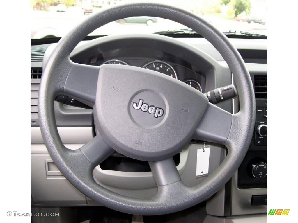2008 Jeep Liberty Sport 4x4 Pastel Slate Gray Steering Wheel Photo #38778012