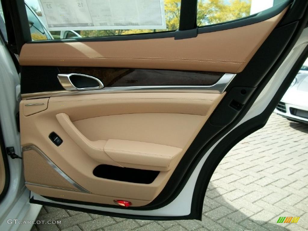 2011 Porsche Panamera Turbo Luxor Beige Door Panel Photo #38778964