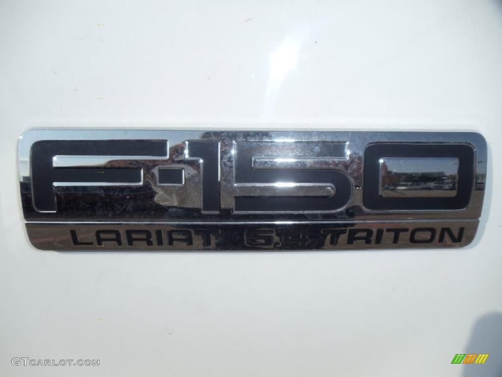 2004 F150 Lariat SuperCrew - Oxford White / Tan photo #3