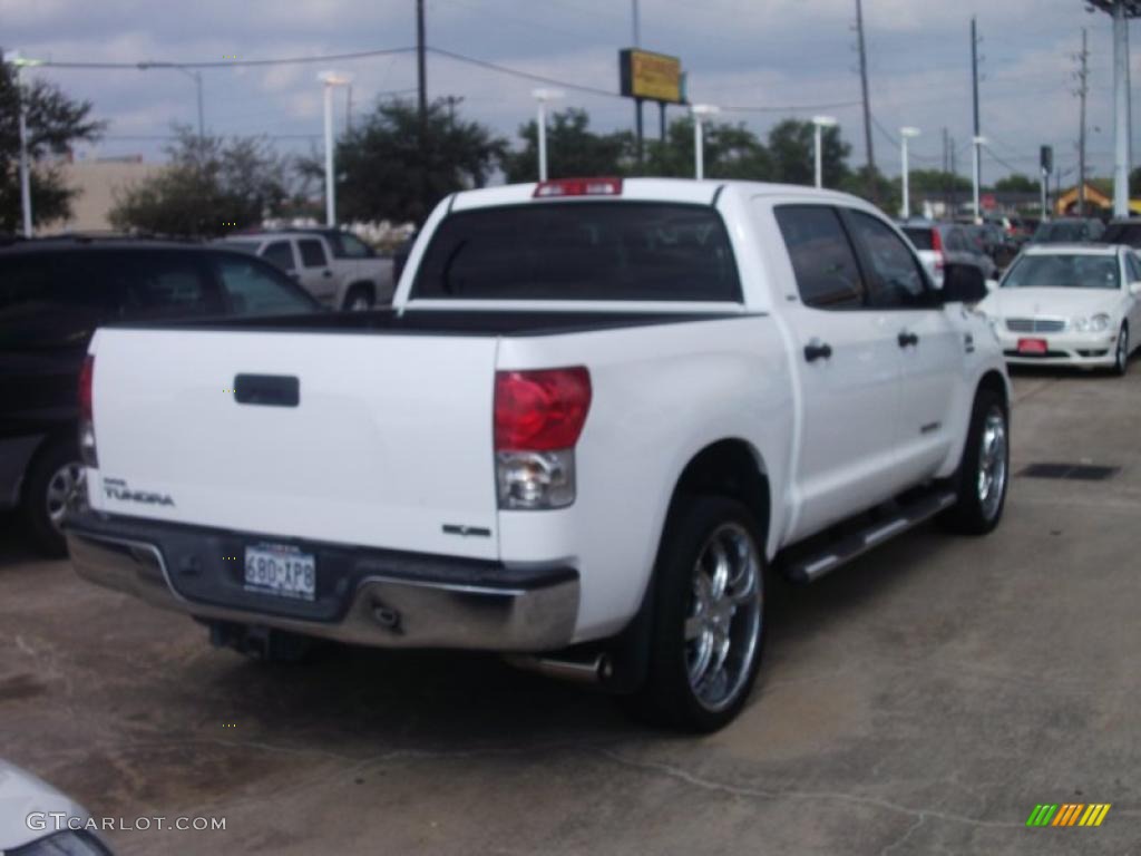 2008 Tundra Texas Edition CrewMax - Super White / Black photo #5