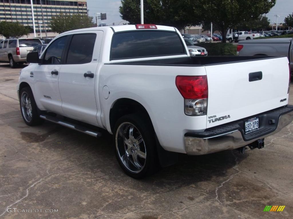 2008 Tundra Texas Edition CrewMax - Super White / Black photo #7