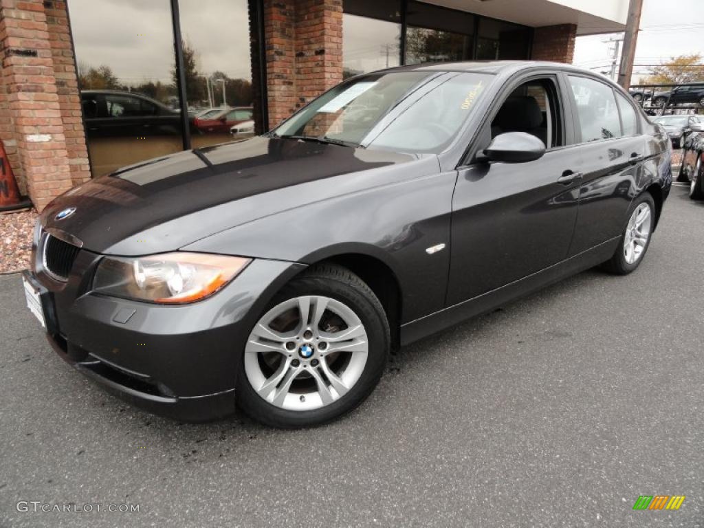 2008 3 Series 328xi Sedan - Sparkling Graphite Metallic / Black photo #1