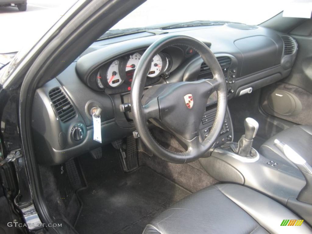 Black Interior 2003 Porsche 911 Carrera Cabriolet Photo #38781421