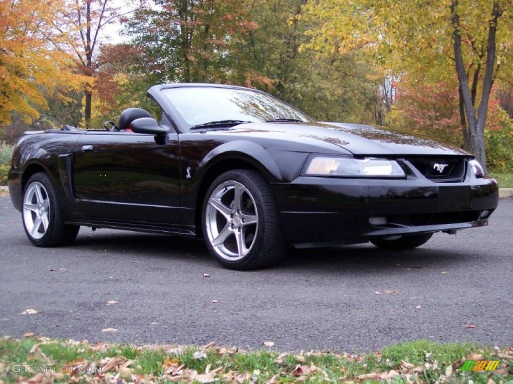 2001 Mustang GT Convertible - Black / Dark Charcoal photo #21