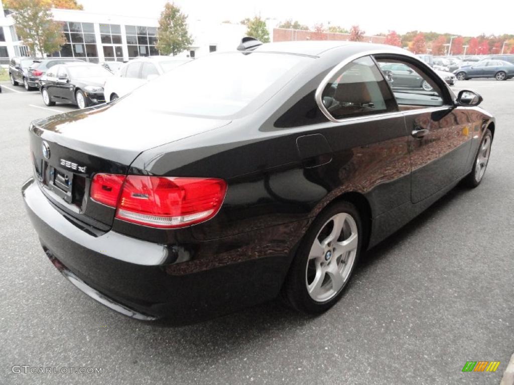 2007 3 Series 328xi Coupe - Black Sapphire Metallic / Saddle Brown/Black photo #6