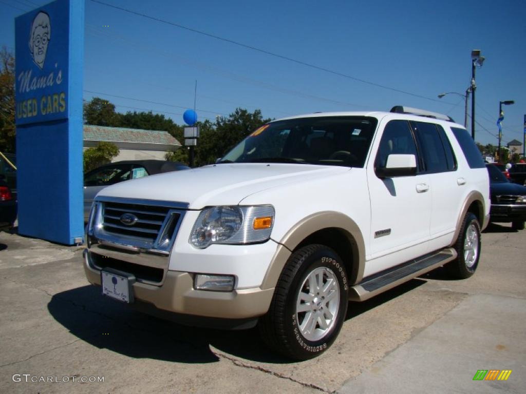 2006 Explorer Eddie Bauer 4x4 - Oxford White / Camel photo #4