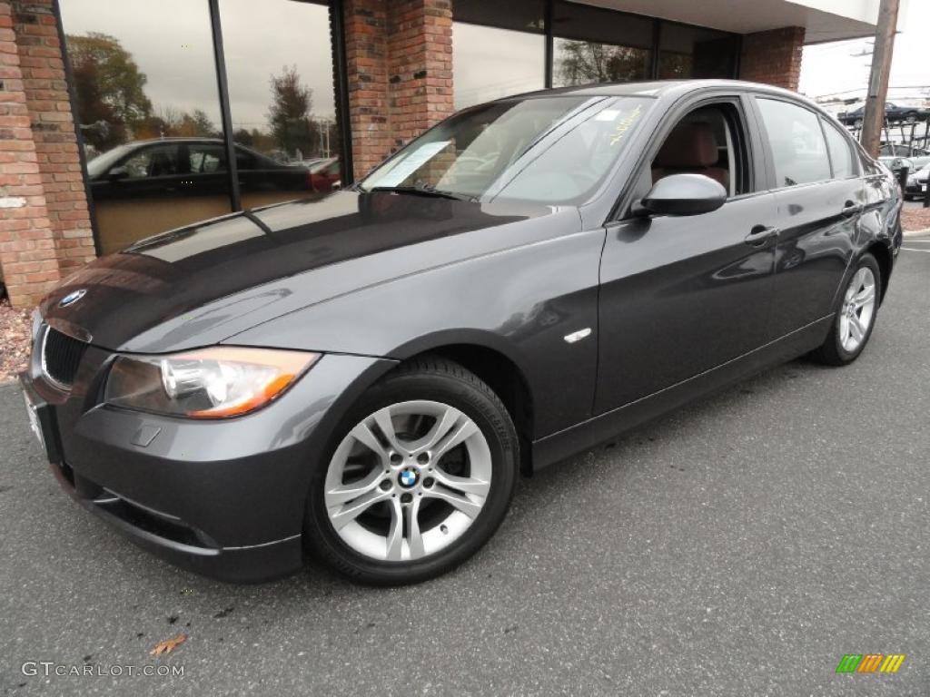 2008 3 Series 328xi Sedan - Sparkling Graphite Metallic / Terra Dakota Leather photo #1
