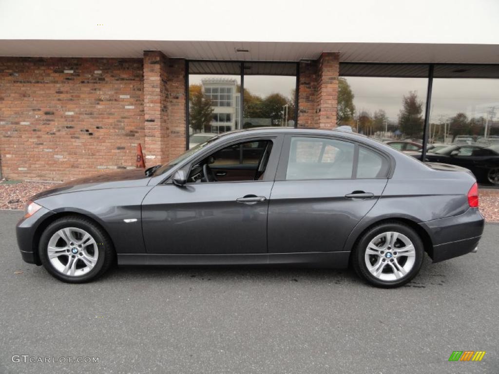 2008 3 Series 328xi Sedan - Sparkling Graphite Metallic / Terra Dakota Leather photo #3