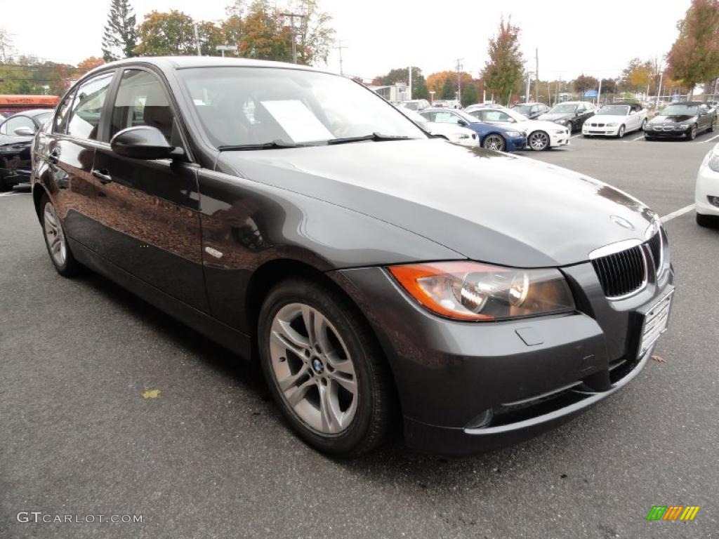 2008 3 Series 328xi Sedan - Sparkling Graphite Metallic / Terra Dakota Leather photo #7