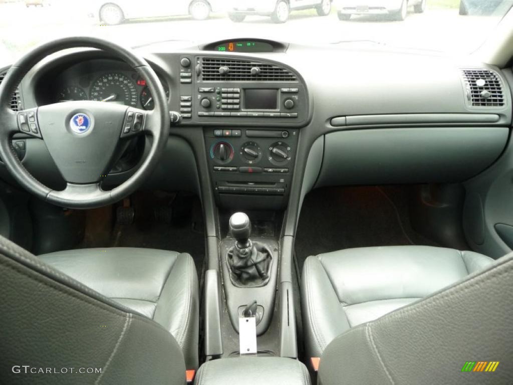 2003 Saab 9-3 Linear Sport Sedan Charcoal Grey Dashboard Photo #38784329
