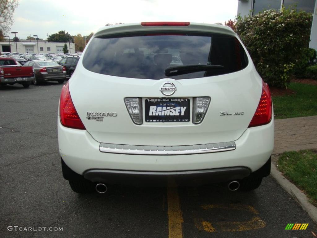 2007 Murano SL AWD - Glacier Pearl White / Cafe Latte photo #3