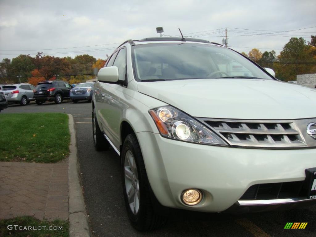 2007 Murano SL AWD - Glacier Pearl White / Cafe Latte photo #8