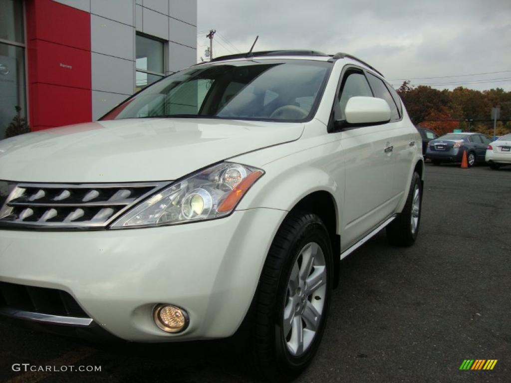 2007 Murano SL AWD - Glacier Pearl White / Cafe Latte photo #9