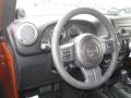 Black 2011 Jeep Wrangler Sahara 4x4 Steering Wheel