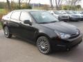 2011 Ebony Black Ford Focus SES Sedan  photo #3