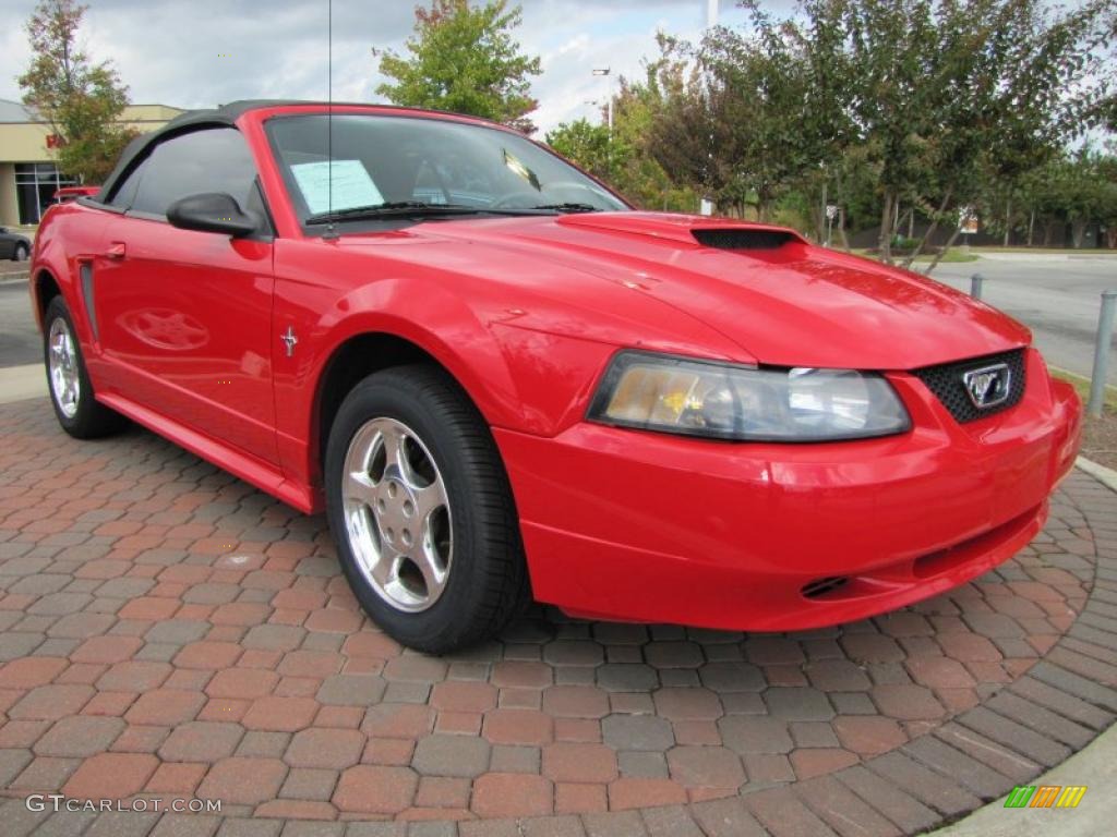 Torch Red 2002 Ford Mustang V6 Convertible Exterior Photo #38792098