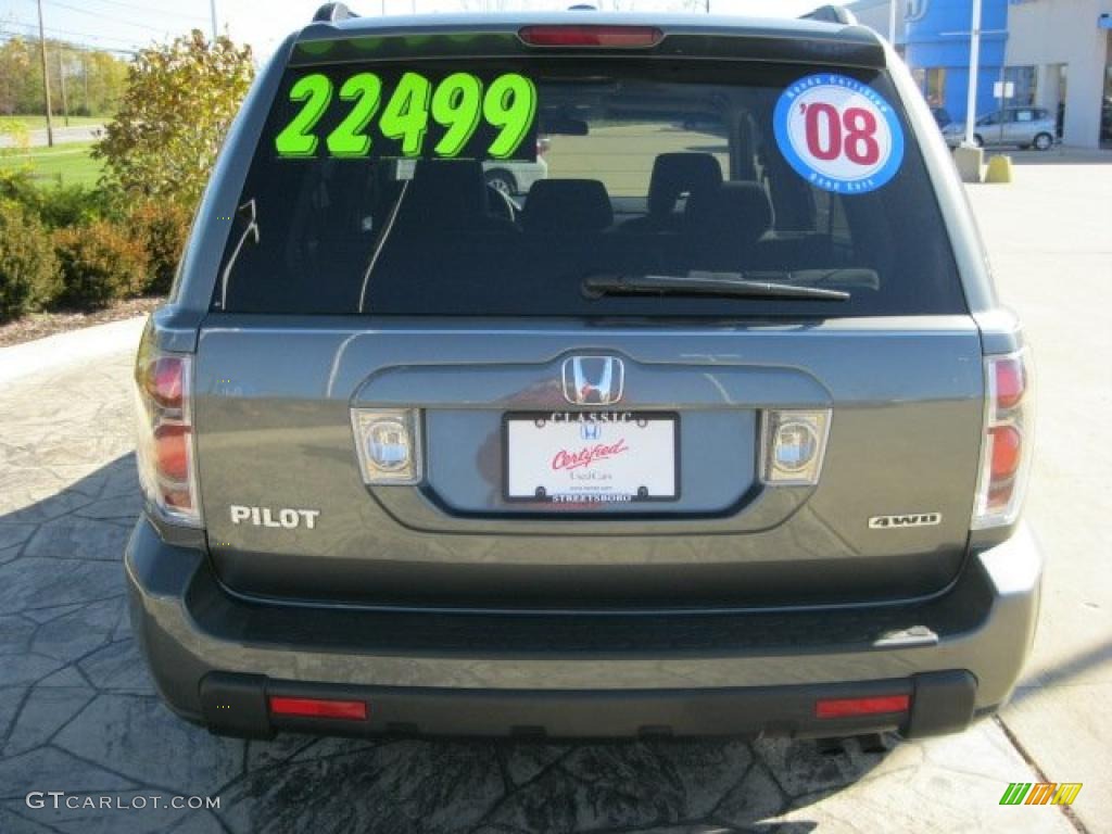 2008 Pilot Special Edition 4WD - Aberdeen Green Metallic / Gray photo #8