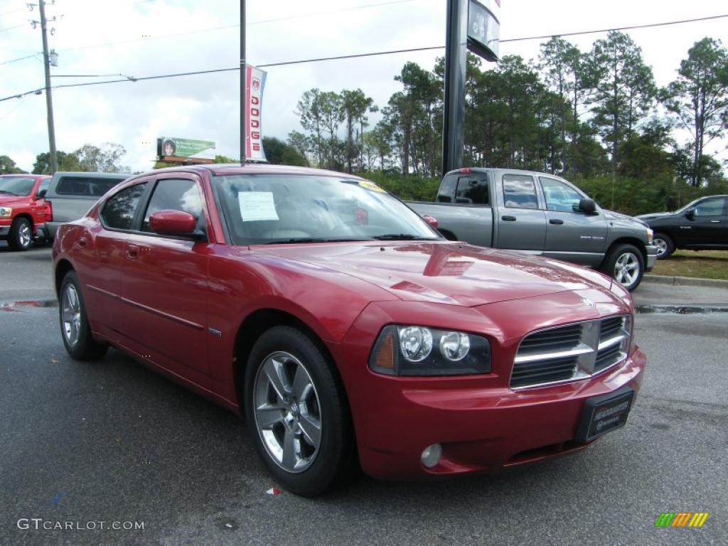 2007 Charger R/T - Inferno Red Crystal Pearl / Dark Slate Gray/Light Graystone photo #7