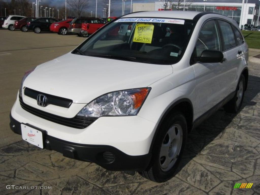 2009 CR-V LX 4WD - Taffeta White / Gray photo #2