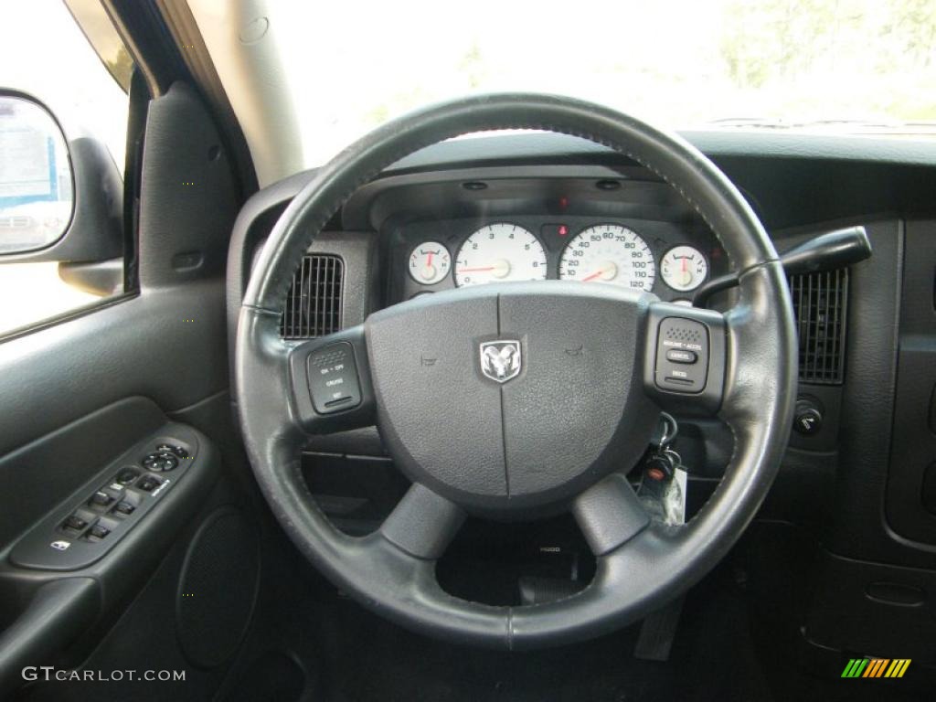 2005 Dodge Ram 2500 SLT Quad Cab 4x4 Dark Slate Gray Steering Wheel Photo #38797751