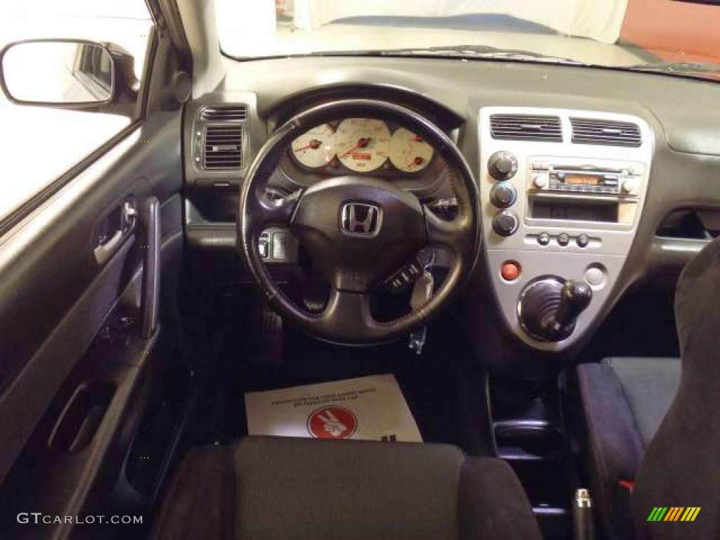 2003 Honda Civic Si Hatchback Black Dashboard Photo #38797807