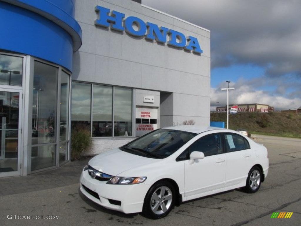 2010 Civic LX-S Sedan - Taffeta White / Black photo #1