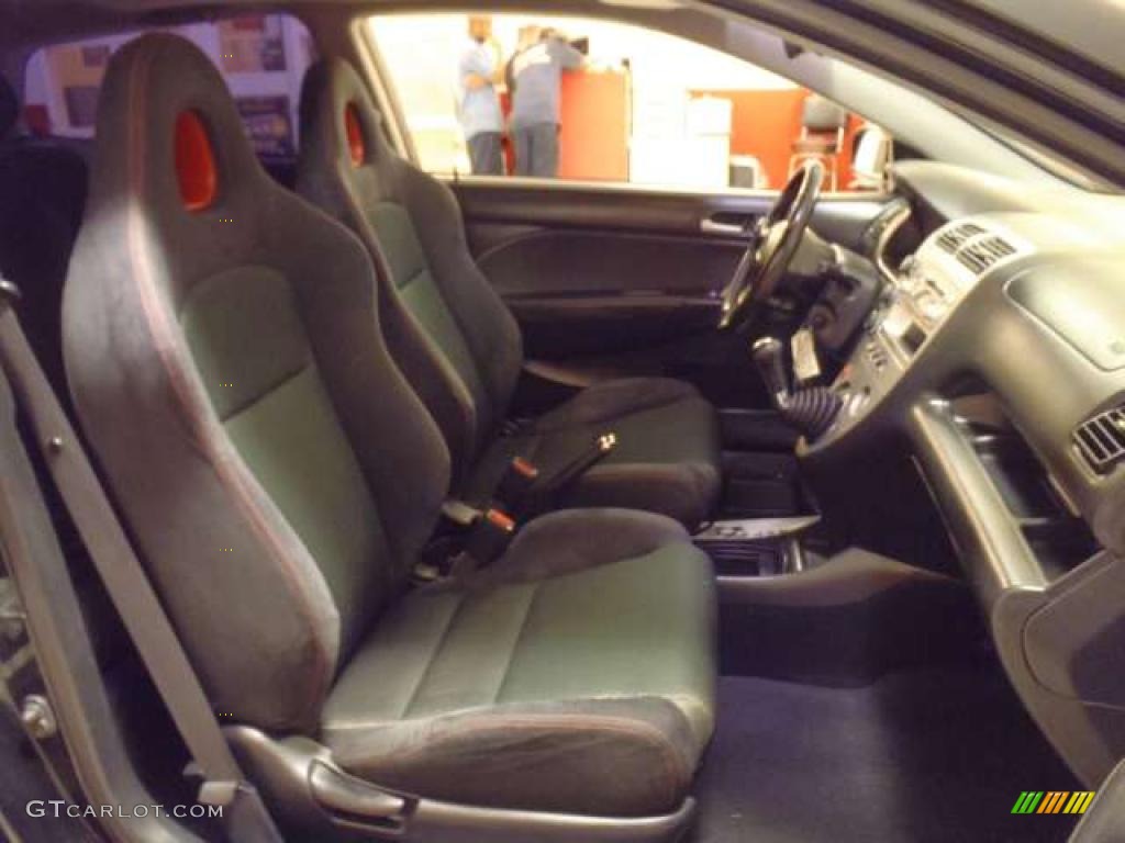 Black Interior 2003 Honda Civic Si Hatchback Photo #38797939