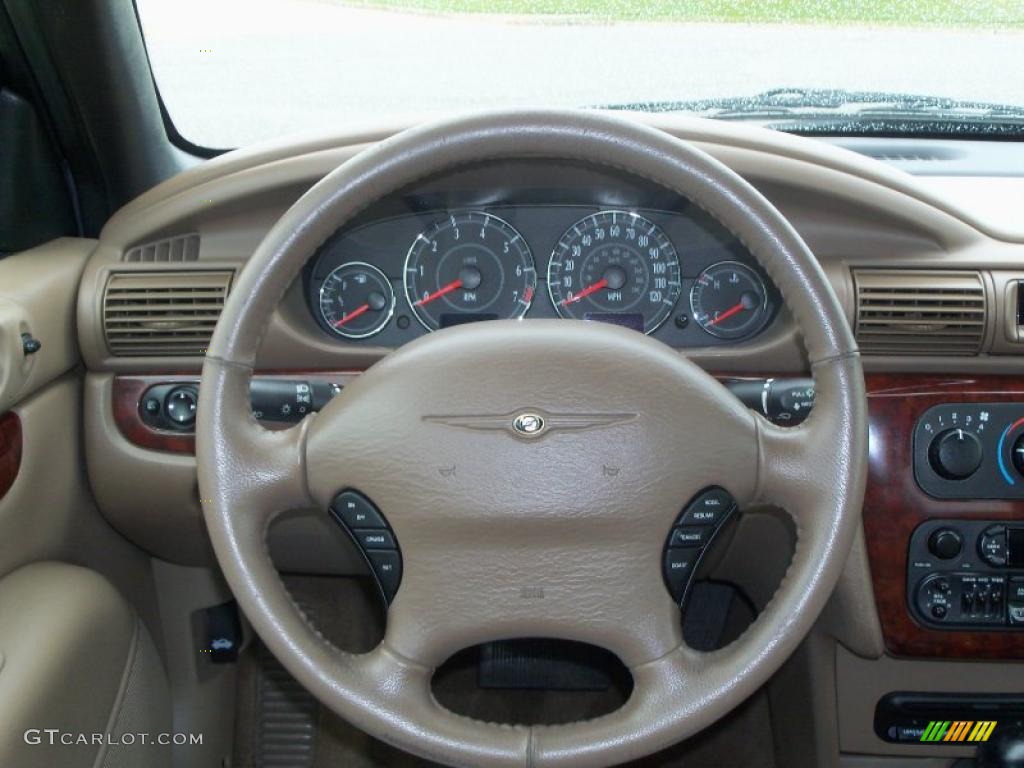 2001 Chrysler Sebring LXi Convertible Sandstone Steering Wheel Photo #38799775