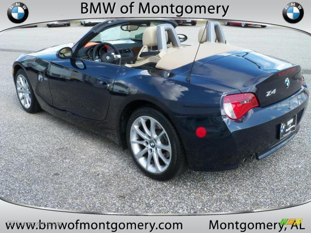 2008 Z4 3.0i Roadster - Monaco Blue Metallic / Beige photo #6