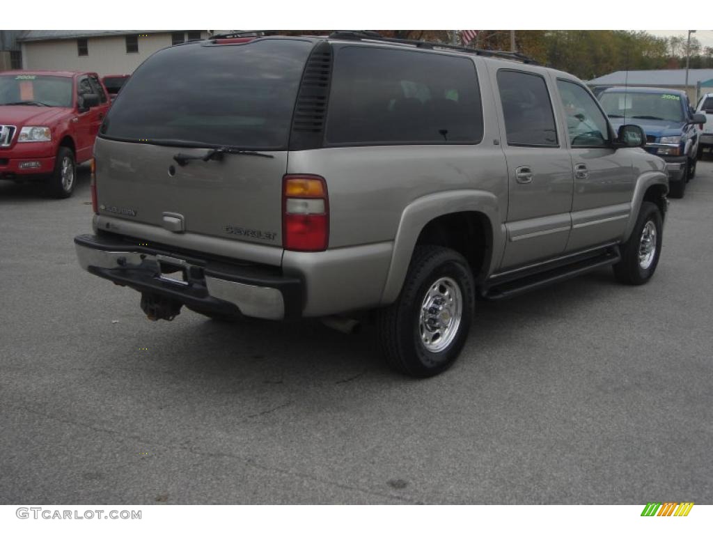 2003 Suburban 1500 LT 4x4 - Light Pewter Metallic / Tan/Neutral photo #3