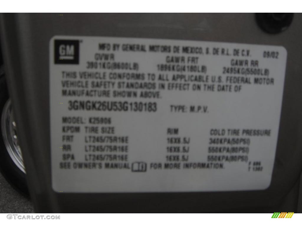 2003 Suburban 1500 LT 4x4 - Light Pewter Metallic / Tan/Neutral photo #28