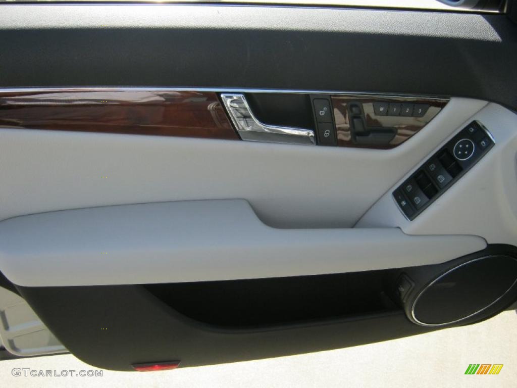 2011 Mercedes-Benz C 300 Sport Grey/Black Door Panel Photo #38806480