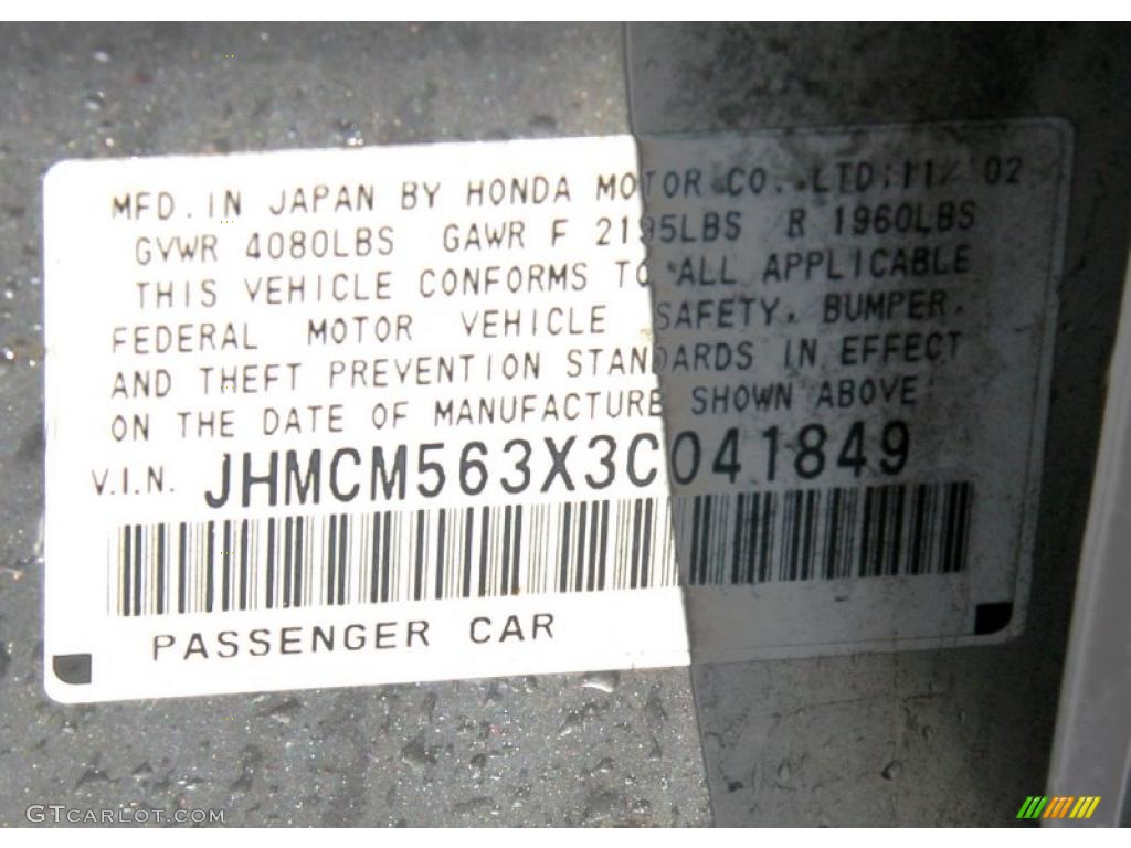 2003 Accord LX Sedan - Satin Silver Metallic / Gray photo #25