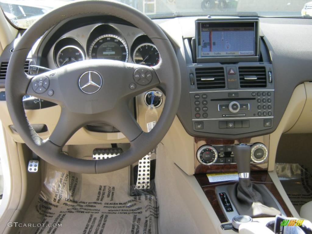 Almond/Mocha Interior 2011 Mercedes-Benz C 350 Sport Photo #38808068