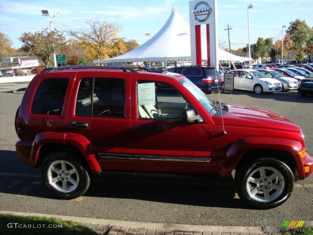 2007 Liberty Limited 4x4 - Inferno Red Crystal Pearl / Medium Slate Gray photo #6