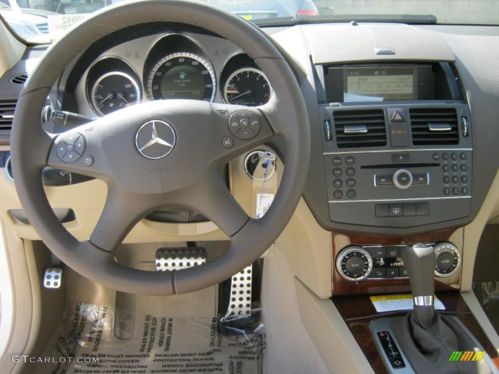 Almond/Mocha Interior 2011 Mercedes-Benz C 300 Sport Photo #38808156