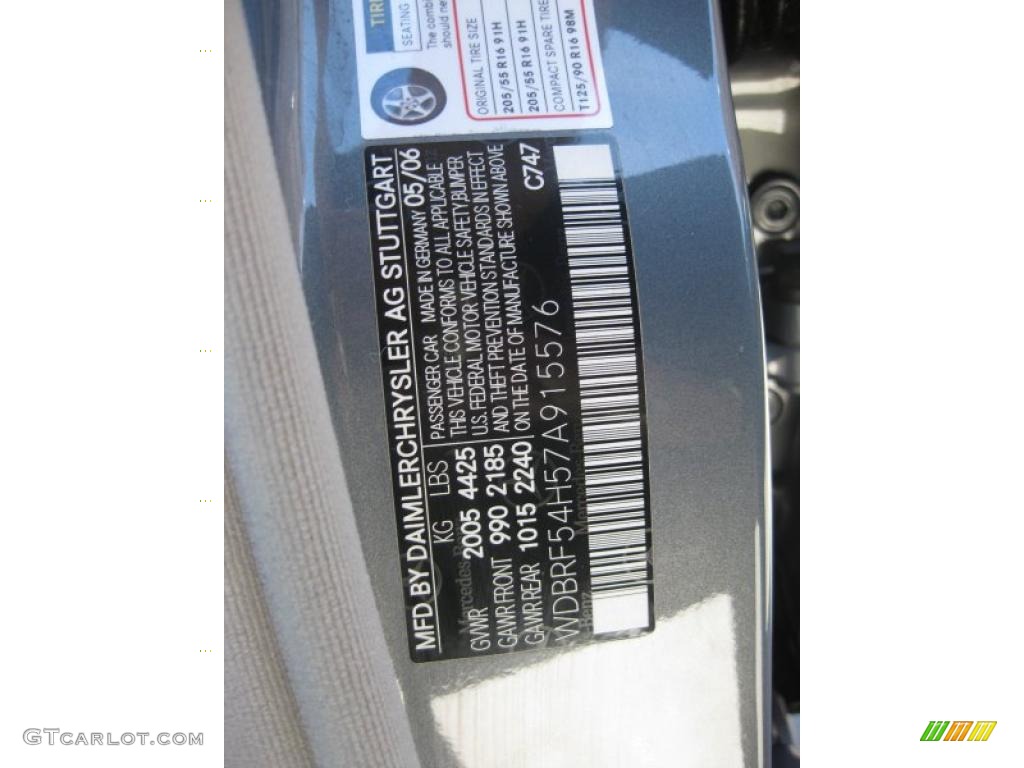 2007 C Color Code 747 for Granite Grey Metallic Photo #38808536