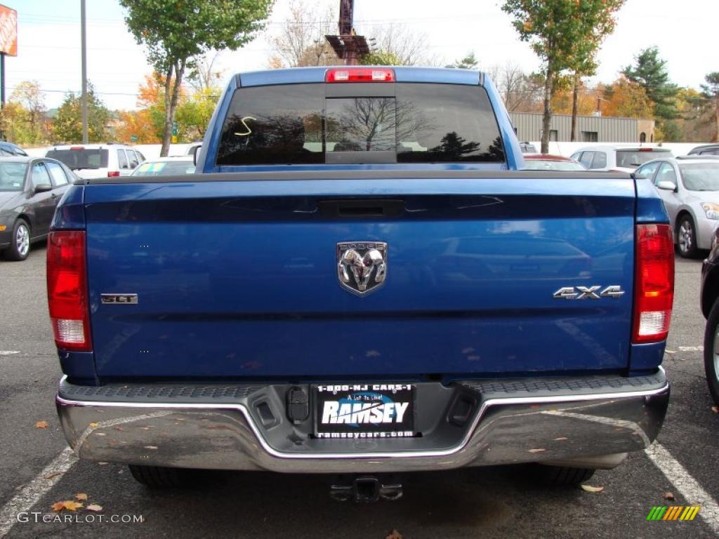 2009 Ram 1500 SLT Quad Cab 4x4 - Deep Water Blue Pearl / Dark Slate/Medium Graystone photo #5