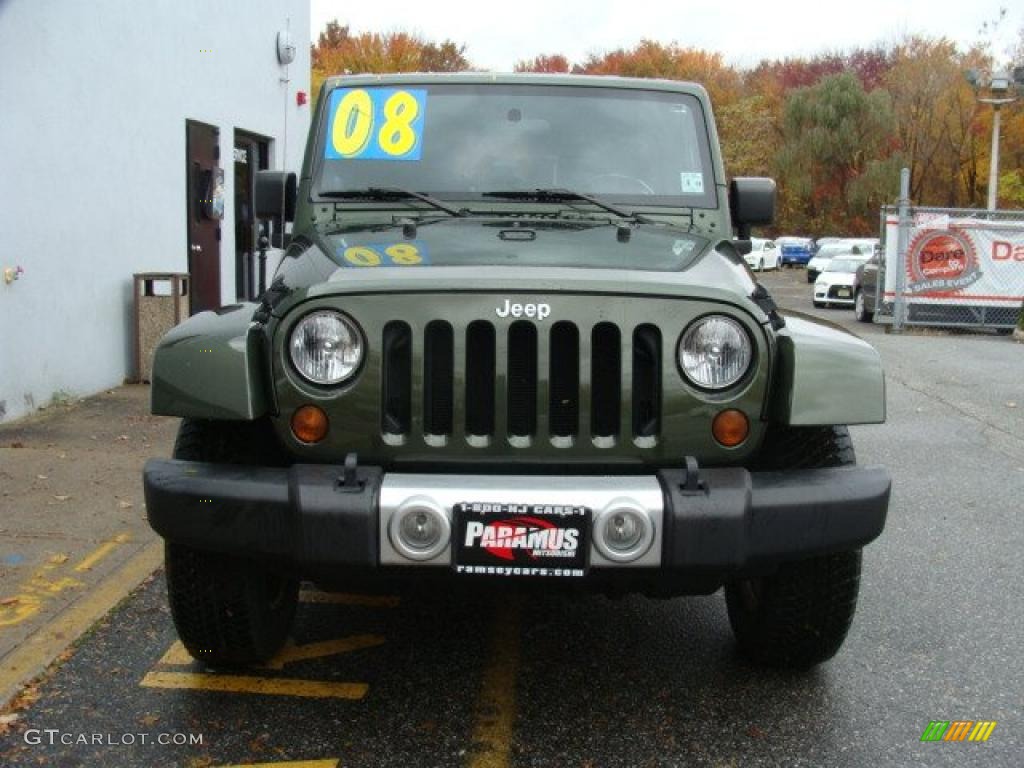 2008 Wrangler Unlimited Sahara 4x4 - Jeep Green Metallic / Dark Slate Gray/Med Slate Gray photo #2