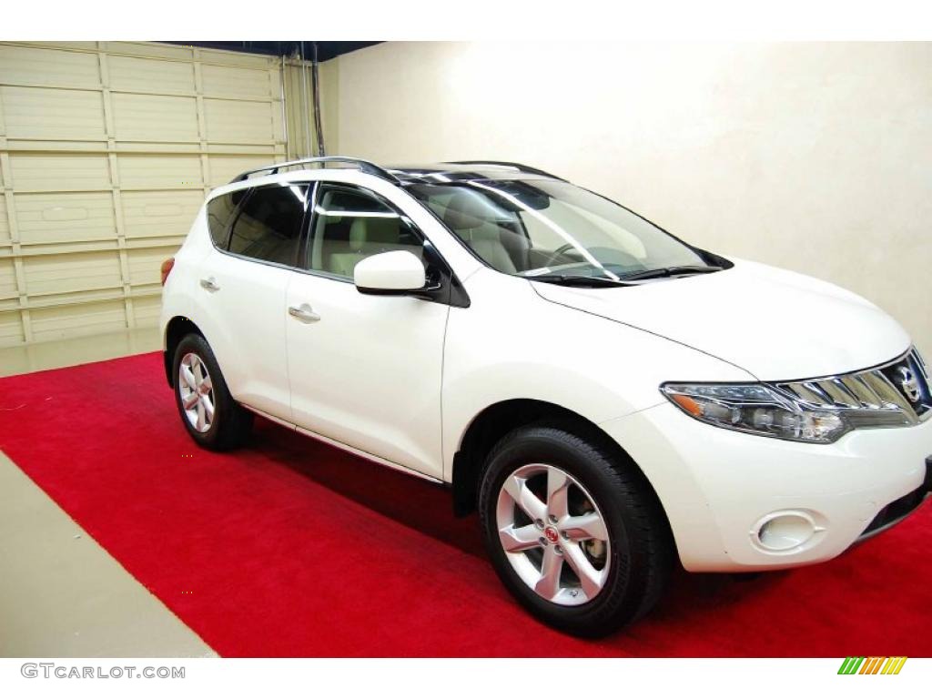 2009 Murano SL - Glacier Pearl / Beige photo #1