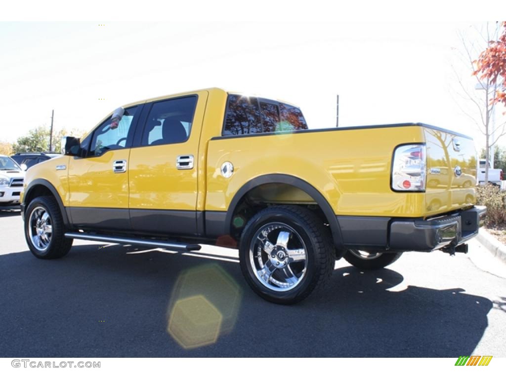 2004 F150 FX4 SuperCrew 4x4 - Blazing Yellow / Black/Medium Flint photo #4