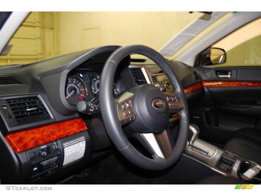 Off Black Interior 2010 Subaru Outback 2.5i Limited Wagon Photo #38813352