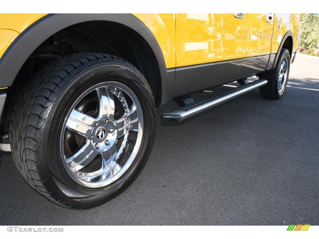 2004 F150 FX4 SuperCrew 4x4 - Blazing Yellow / Black/Medium Flint photo #34