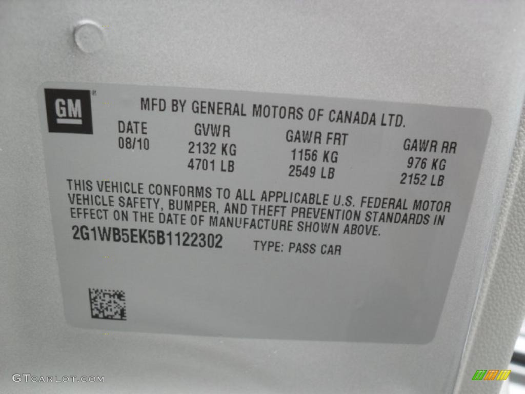 2011 Impala LT - Silver Ice Metallic / Gray photo #6