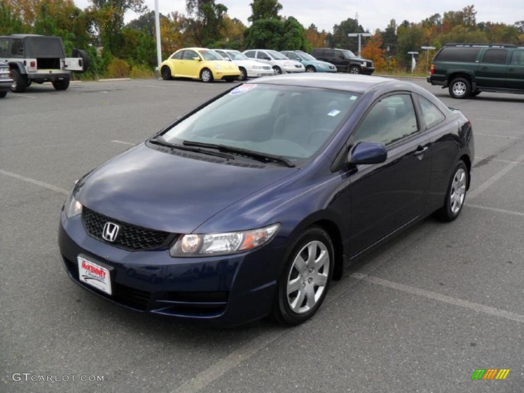 2009 Civic LX Coupe - Royal Blue Pearl / Gray photo #1